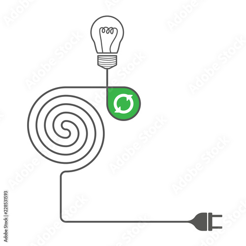 Vector abstract object with topic of energy. Vector concept for  printed materials, website, promotional materials.