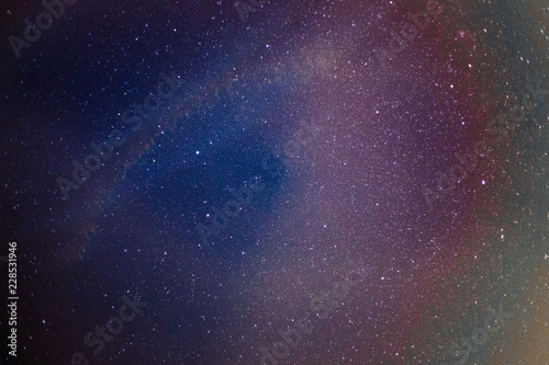 Stars in the nightsky colourful and fullscreen