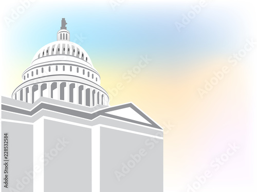 Capitol building vector icon background