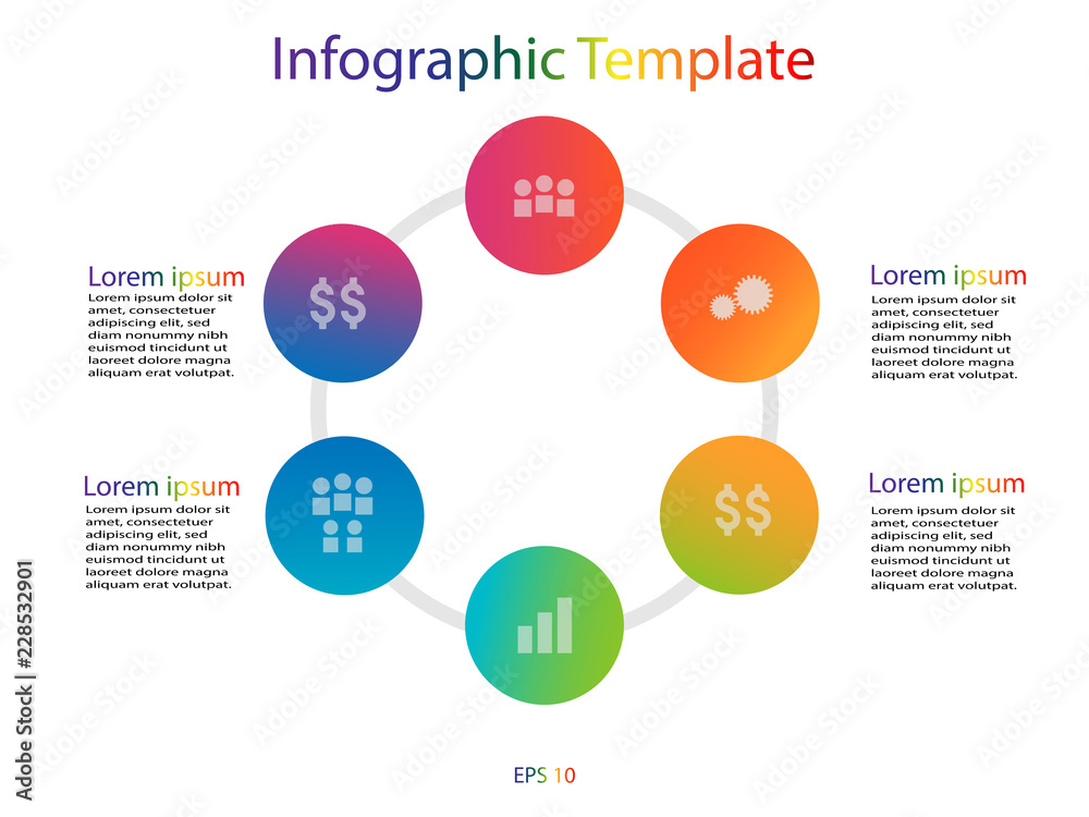 Fototapeta premium circles and loop 3d b