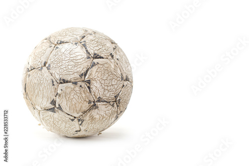 Old worn soccer ball