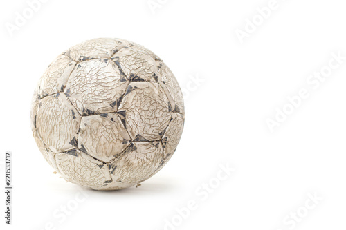 Old worn soccer ball