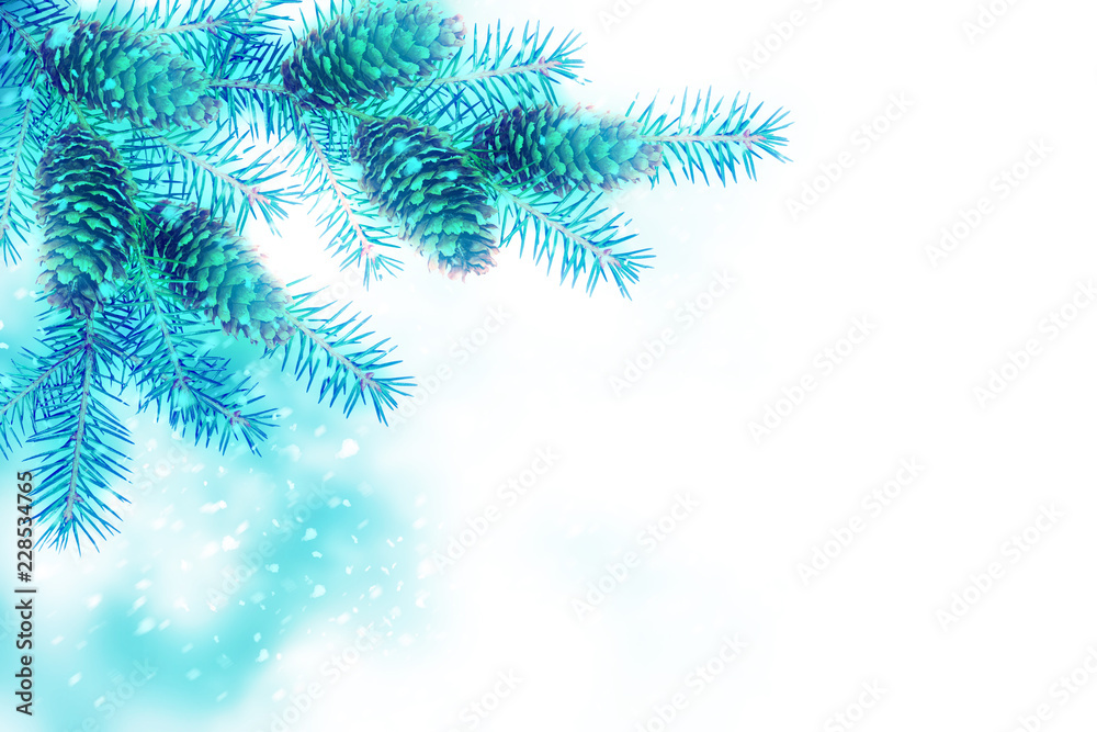 Frozen winter forest with snow covered trees. Frozen winter forest with snow covered trees.