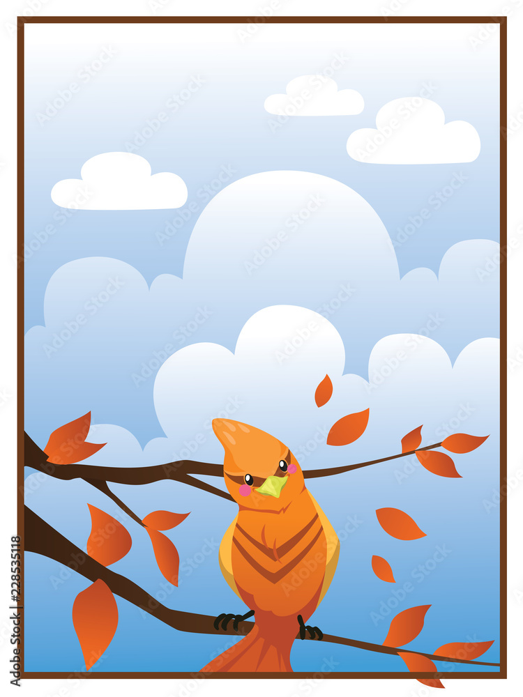 Fototapeta premium Vogel Landschaft