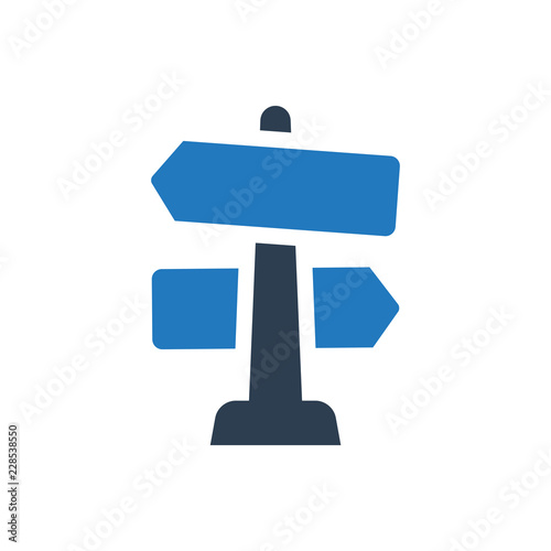 Direction sign icon