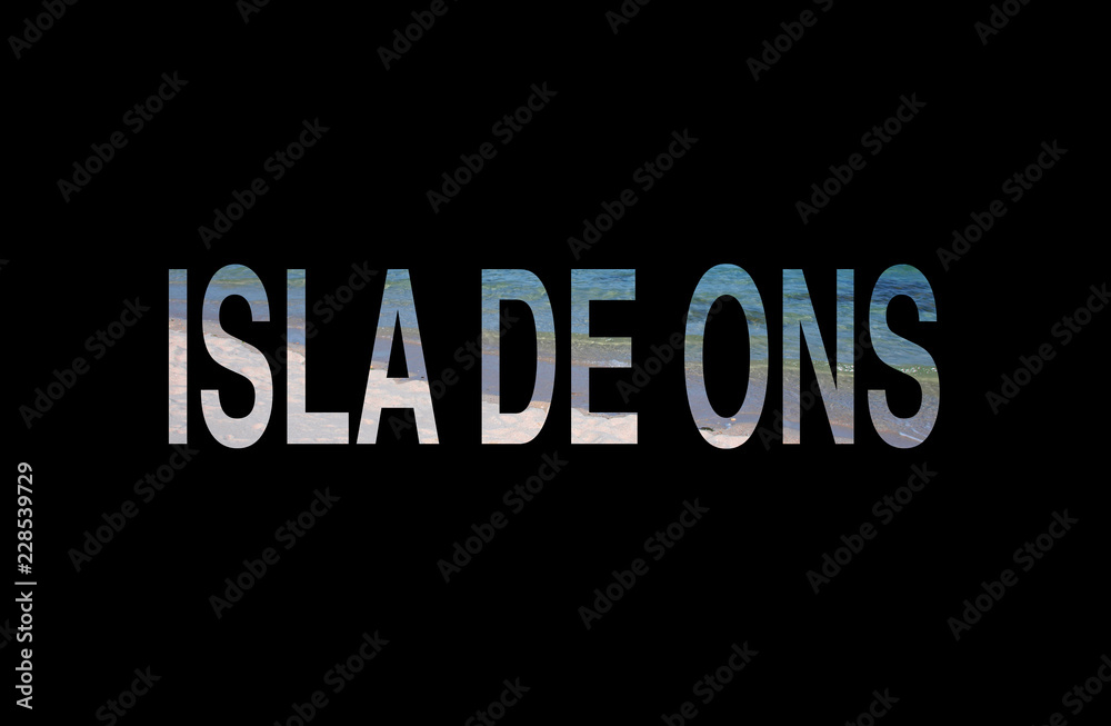 Letras de Isla de Ons aislada con imagen / Isle of Ons lyrics isolated with image