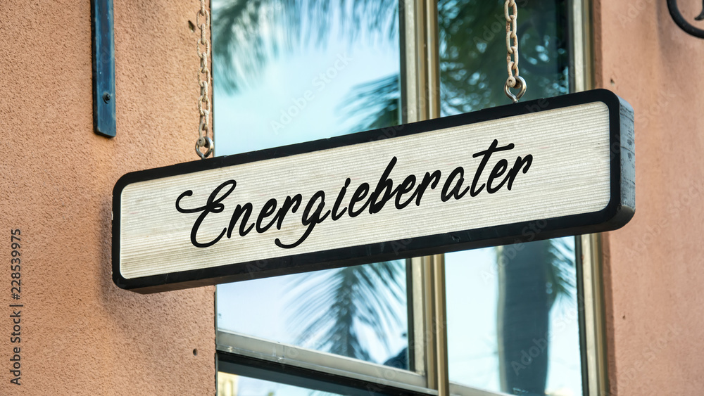 Obraz premium Schild 341 - Energieberater