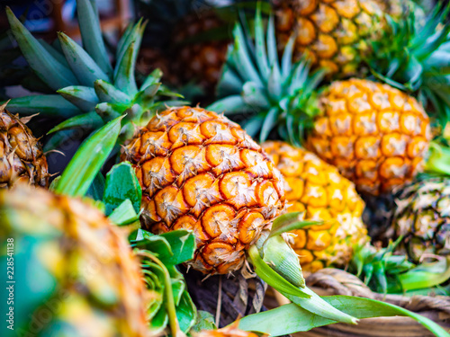 Pineapple fresh in the market in thailand