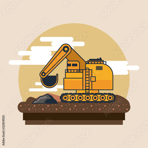 hydraulic excavator vehicle