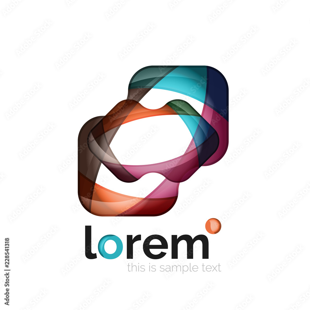 Geometric convergence vector business icon Geometric convergence vector business icon