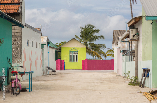 Straßen Meedhoo Raa Atoll Insel Malediven photo