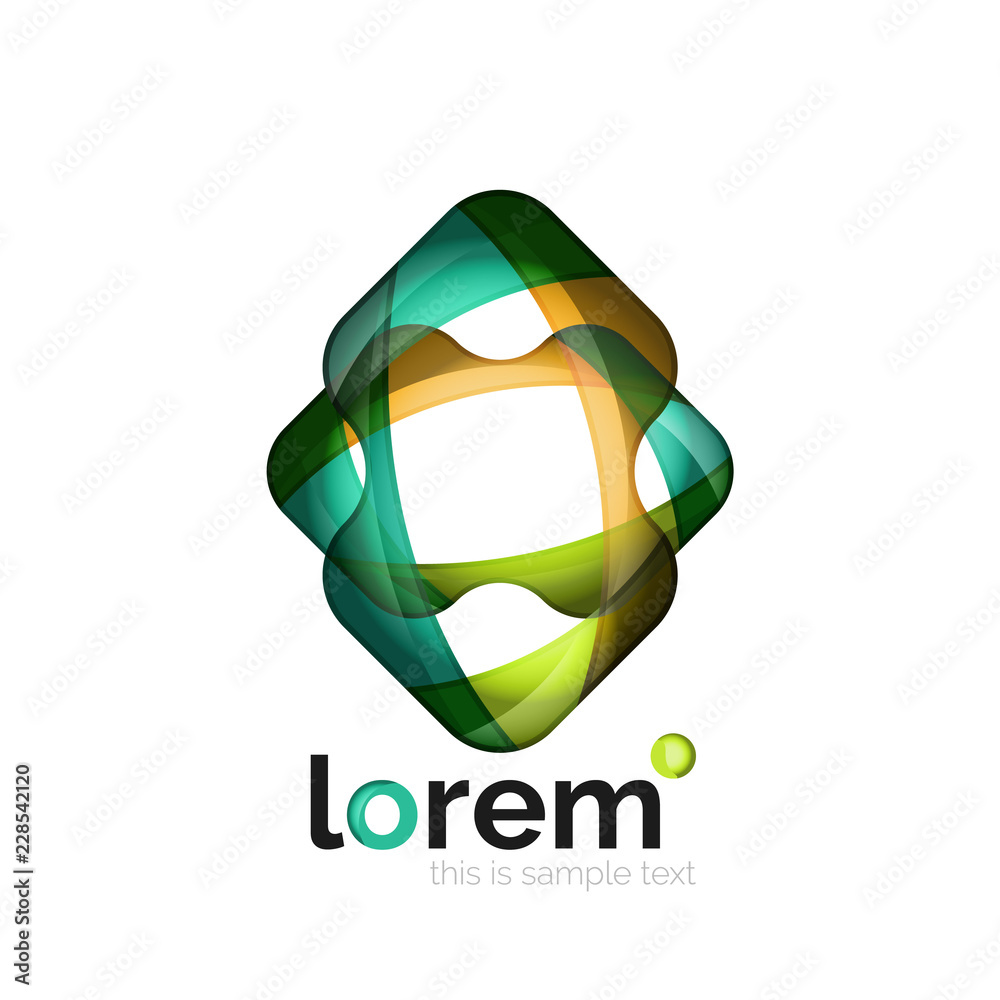 Geometric convergence vector business icon