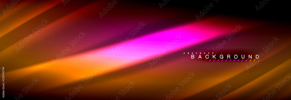 Neon glowing fluid wave lines, magic energy space light concept, abstract background wallpaper design Neon glowing fluid wave lines, magic energy space light concept, abstract background wallpaper design