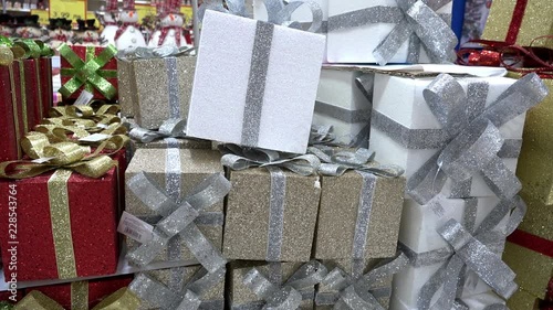 Made-in-China Christmas items are on sale at a commodity market photo