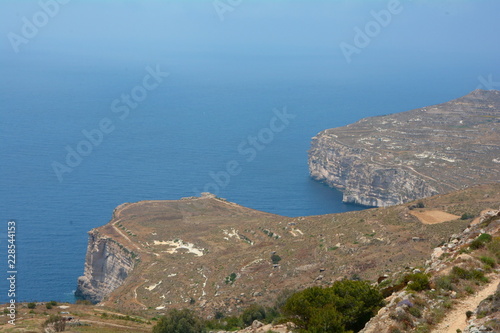 A view over Dingli cliffs in the island of Malta