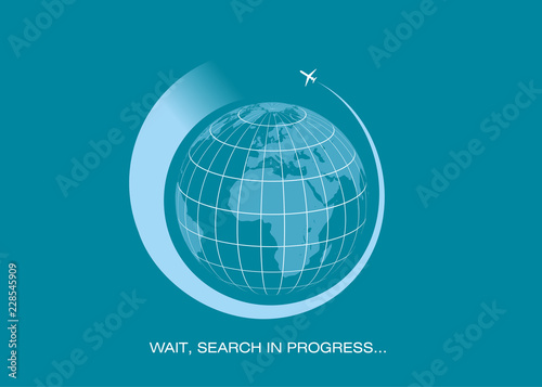 Flash Preloader for ticket service for travel company