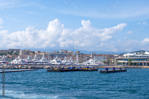 Cannes city port at daylight