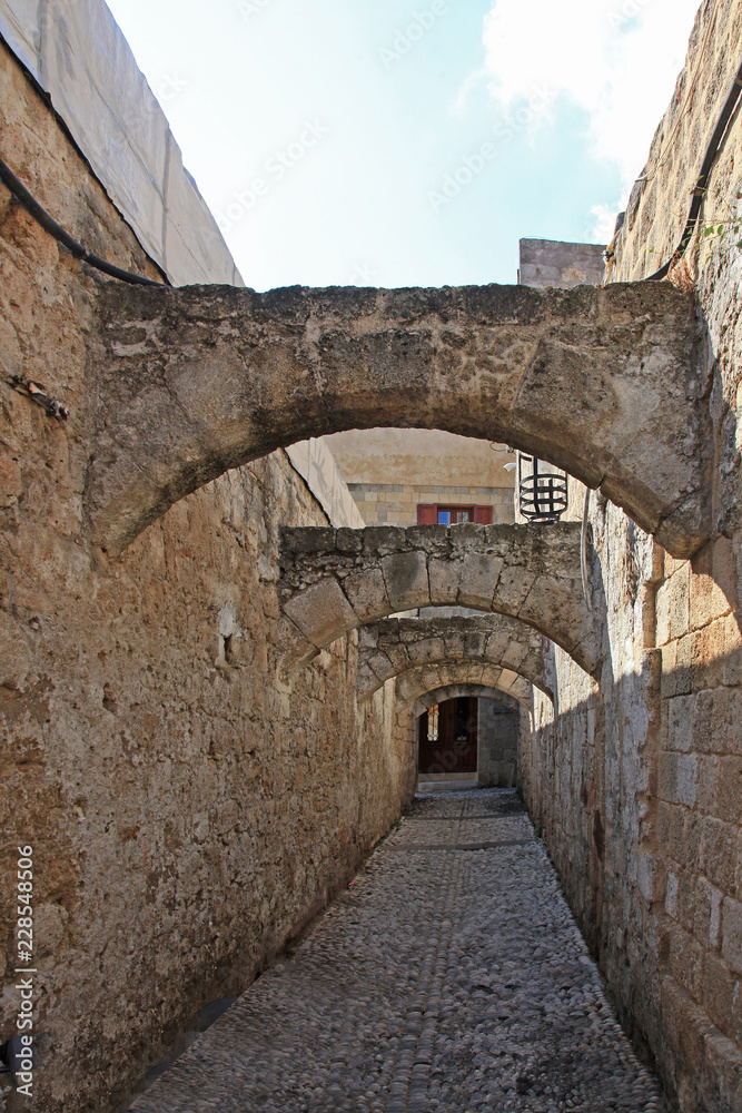 streets of old Rhodes