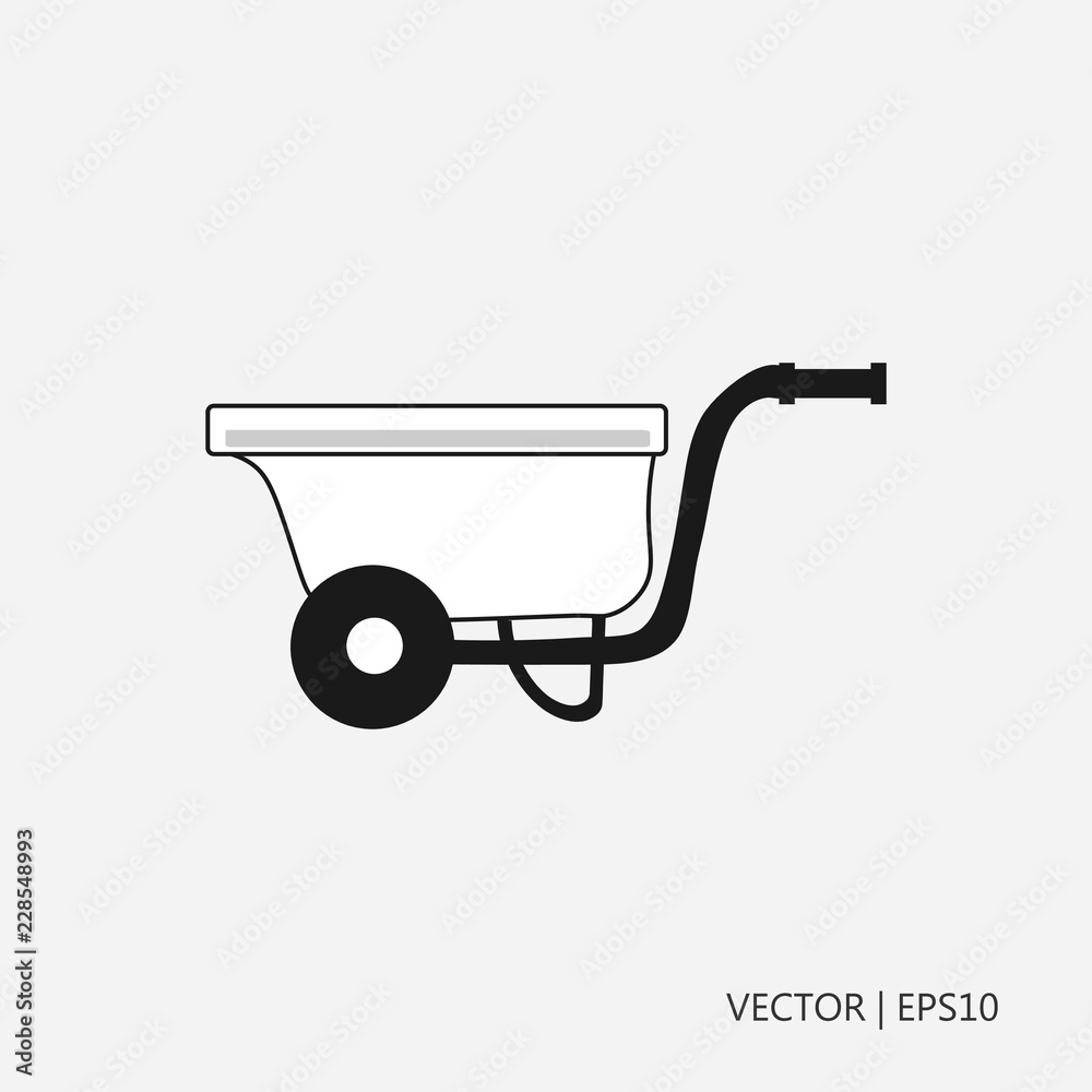 Wheelbarrow vector illustration Wheelbarrow vector illustration