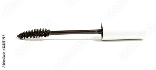 a black mascara brushes, isolated on white