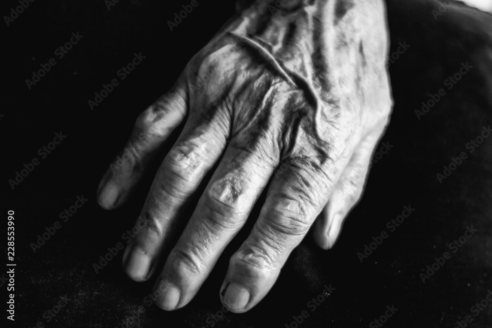 old aged wrinkled hand