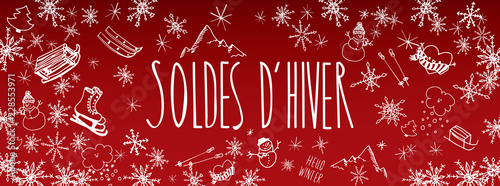 French winter sale background