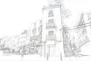 Village sketch