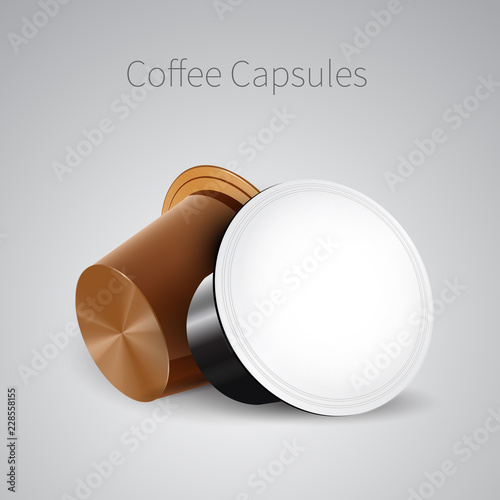 Coffee in Capsules for Espresso Machine. Vector 