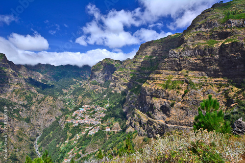 Valley of the Nuns, small cozy village Curral das Freiras in mountains of Madeira Island, Portugal 