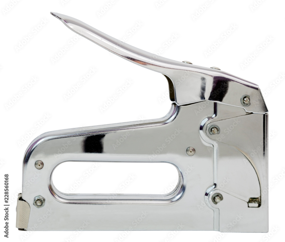 Shiny staple gun. Isolated. Shiny staple gun. Isolated.