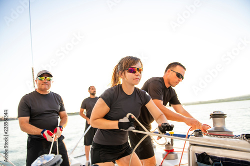 Team athletes Yacht training for the competition © Louis-Photo