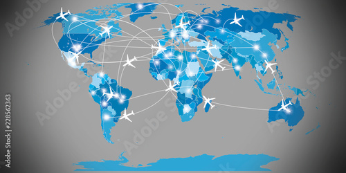 Infographic Illustration With Planes