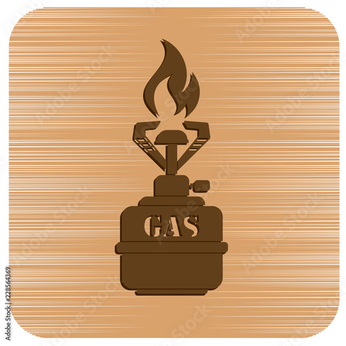 Camping stove icon vector