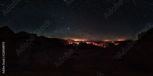 Mount Sinai Or Gabal Moussa Starry Night, St. Cathrine, Egypt photo