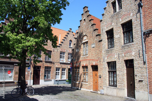 street in old town of Bruges, Belgium