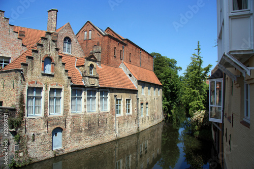 houses on the canal in bruges