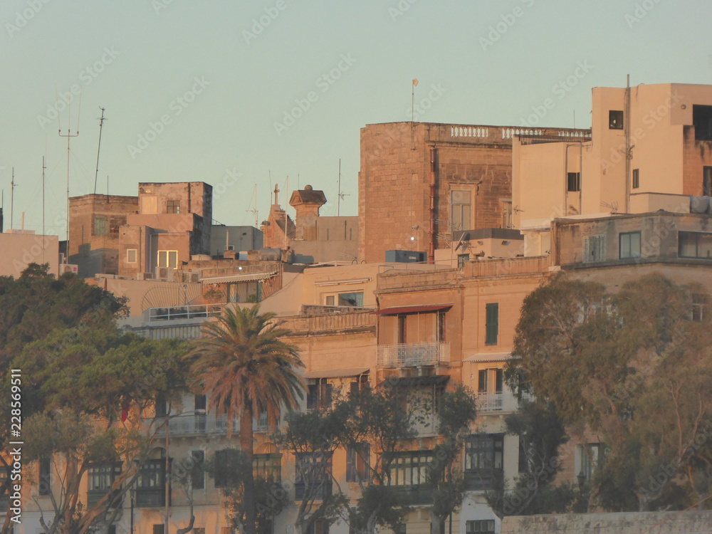 Valletta beim Sonnenaufgang