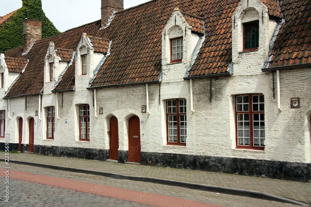 Street of the old town of Bruges