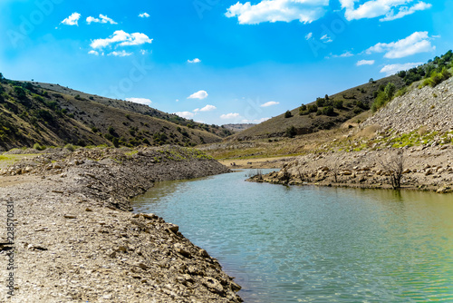 Meanders of river in valley, Ozburun, Bolvadin, Afyonkarahisar, Turkey. photo