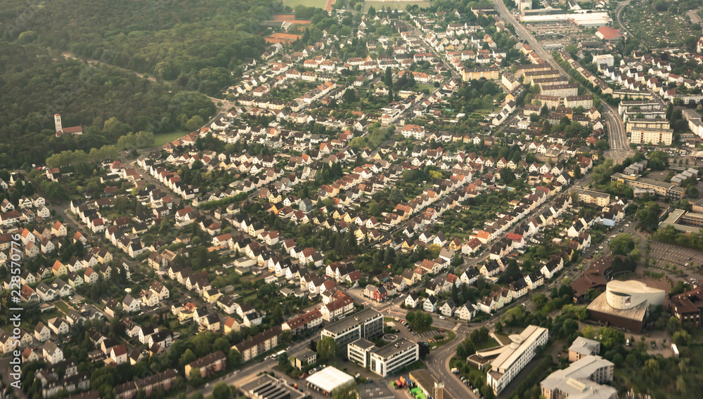 aerial view of frankfurt