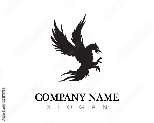 Falcon Wing Logo Template vector icon design