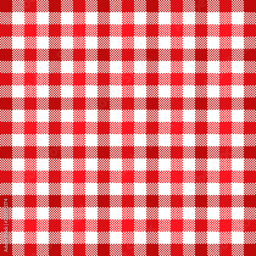  Red tartan pattern