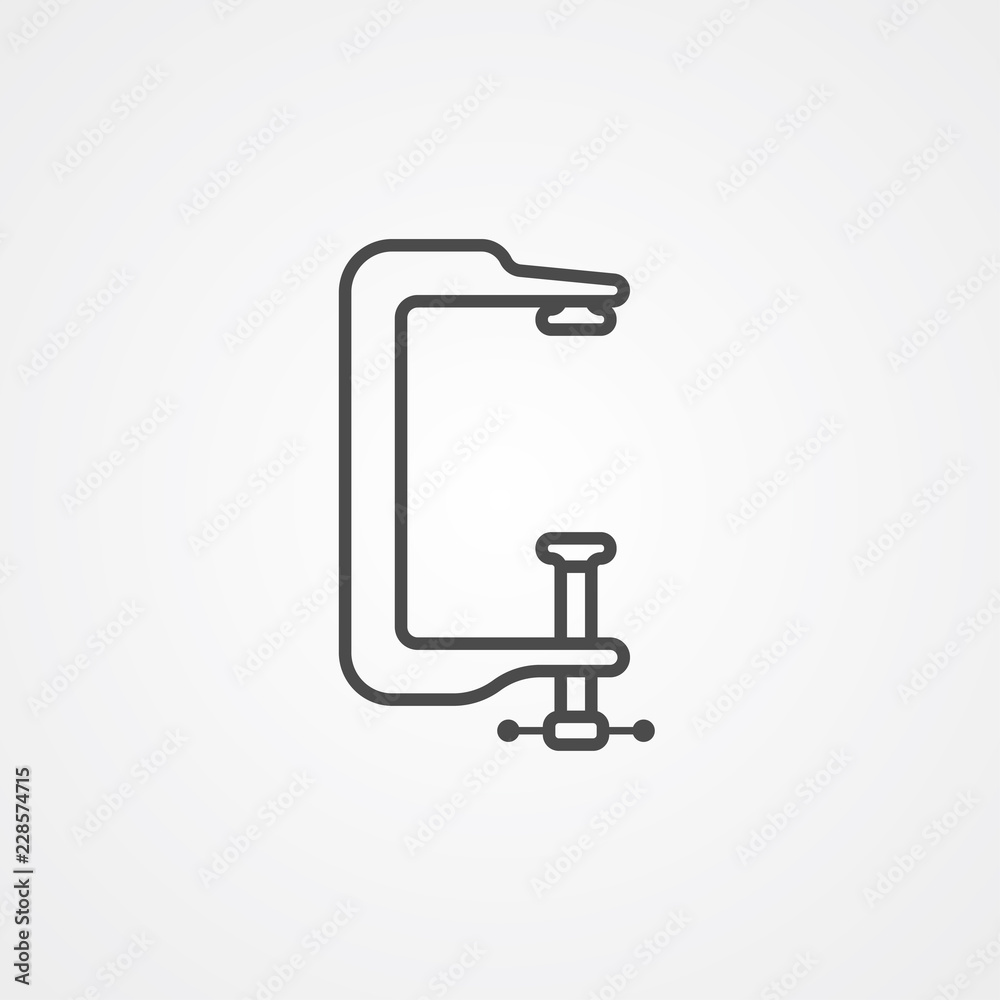 Clamp vector icon sign symbol Clamp vector icon sign symbol