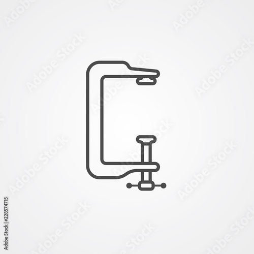 Clamp vector icon sign symbol