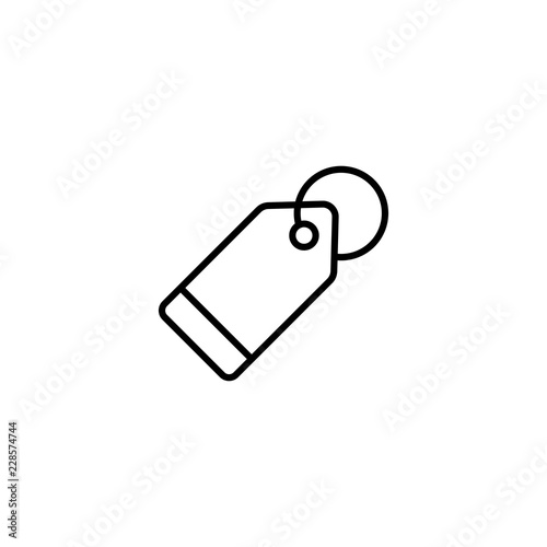 line price tag icon on white background