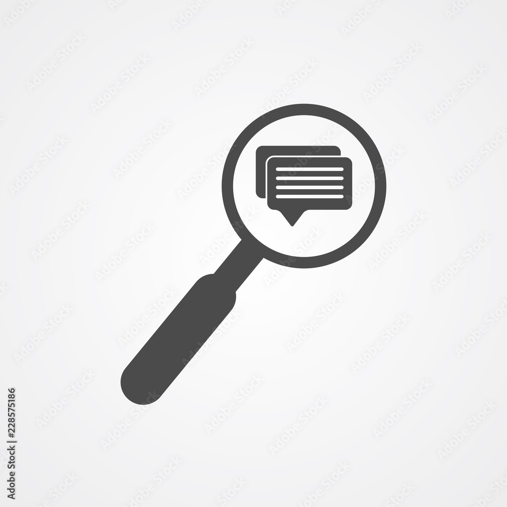 Search conversation vector icon sign symbol Search conversation vector icon sign symbol