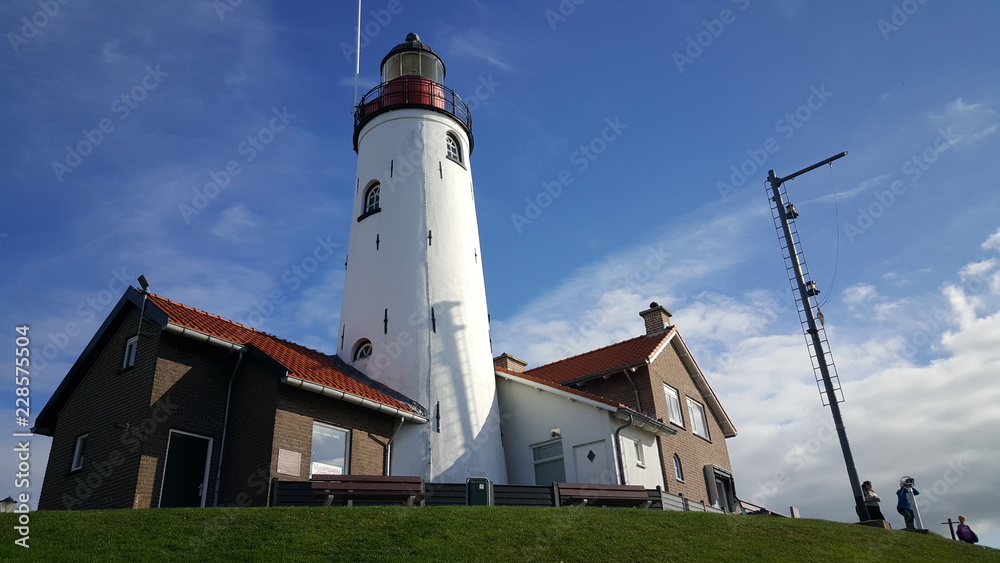 Lighthouse at waterfront of Urk, Netherlands
