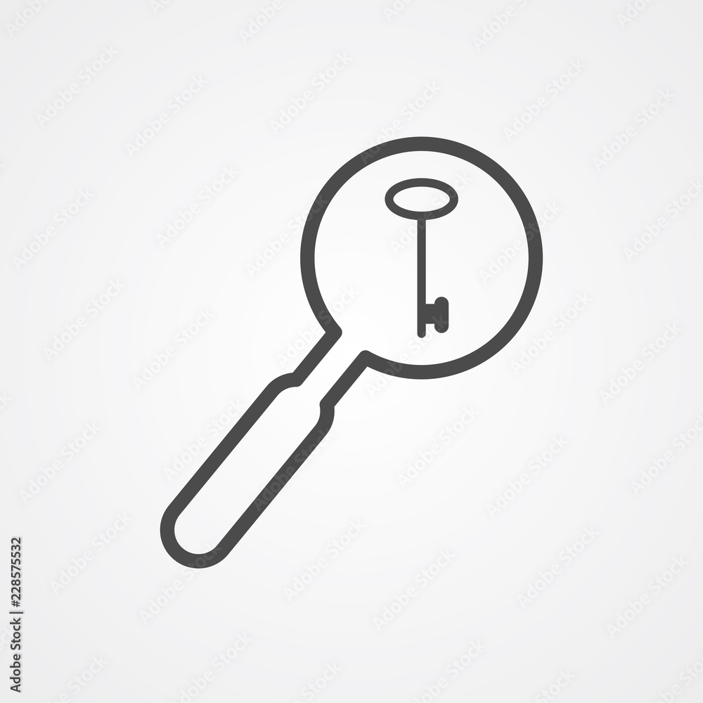Search password vector icon sign symbol Search password vector icon sign symbol