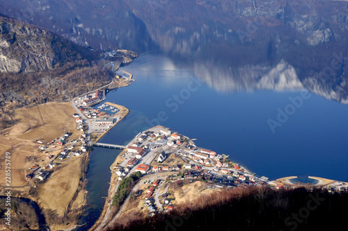 Fototapeta Naklejka Na Ścianę i Meble -  Scenic view of Fjord in Flam, Norway