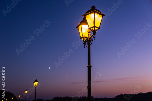 Moon in the chain of lanterns
